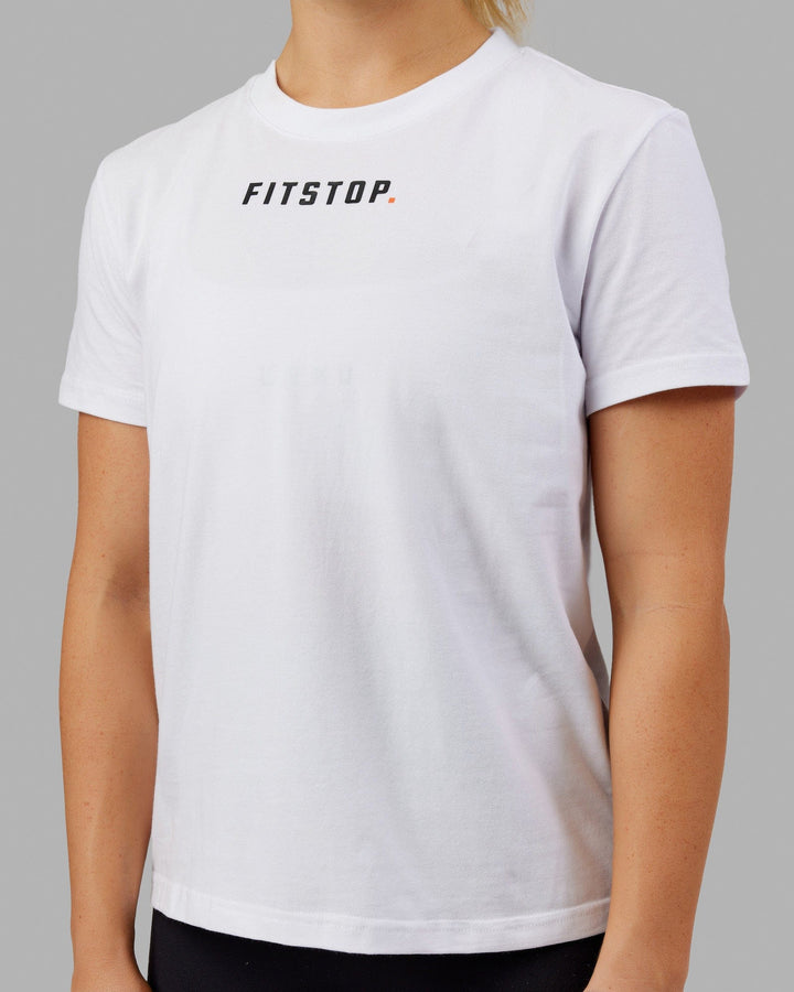 Fitstop Fast FLXCotton Tee - White-Black